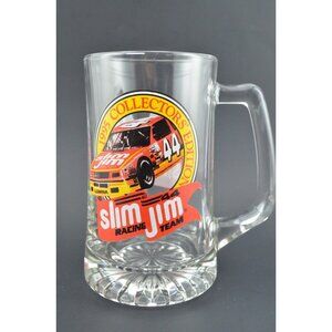 Slim Jim Mug Stein #44 Glass 1995 Collector's Edition Racing Team Beer Vintage